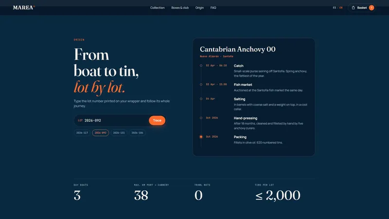 MAREA screenshot: Traceability