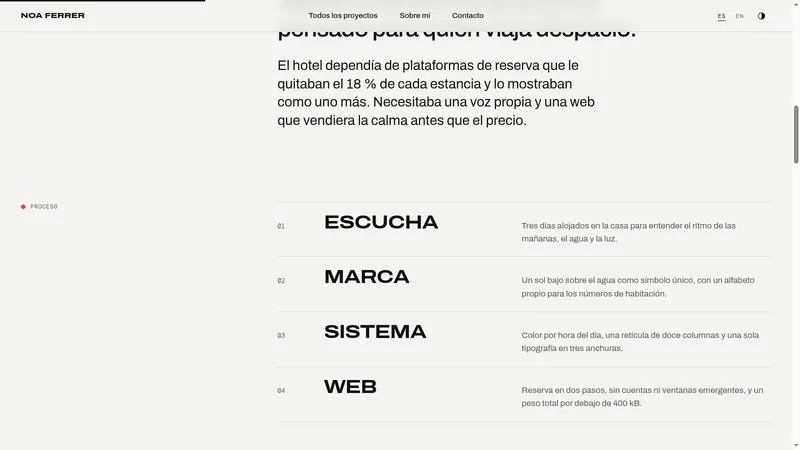 NOA screenshot: Case process
