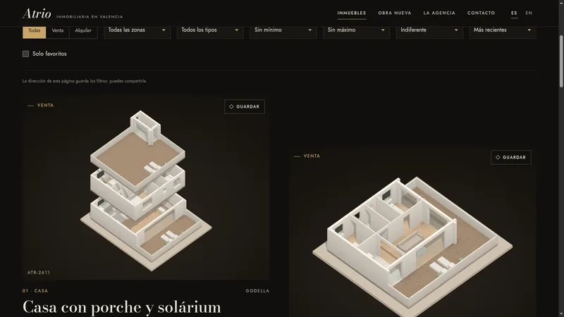 PLANO screenshot: Properties and filters