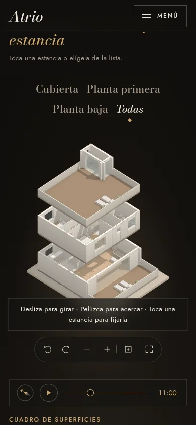 PLANO screenshot: 3D model on mobile