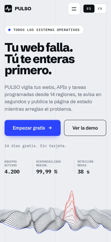 PULSO screenshot: Home on mobile